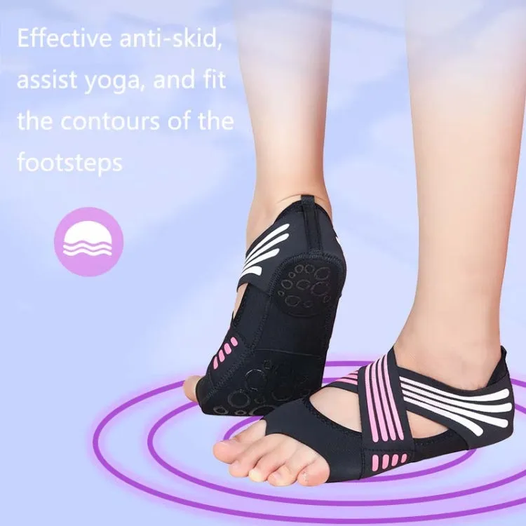 A Pair Fitness Soft-Soled Lightweight Non-Slip Yoga Shoes Five-Finger Dance Shoes, Size: 37 / 38(Black)