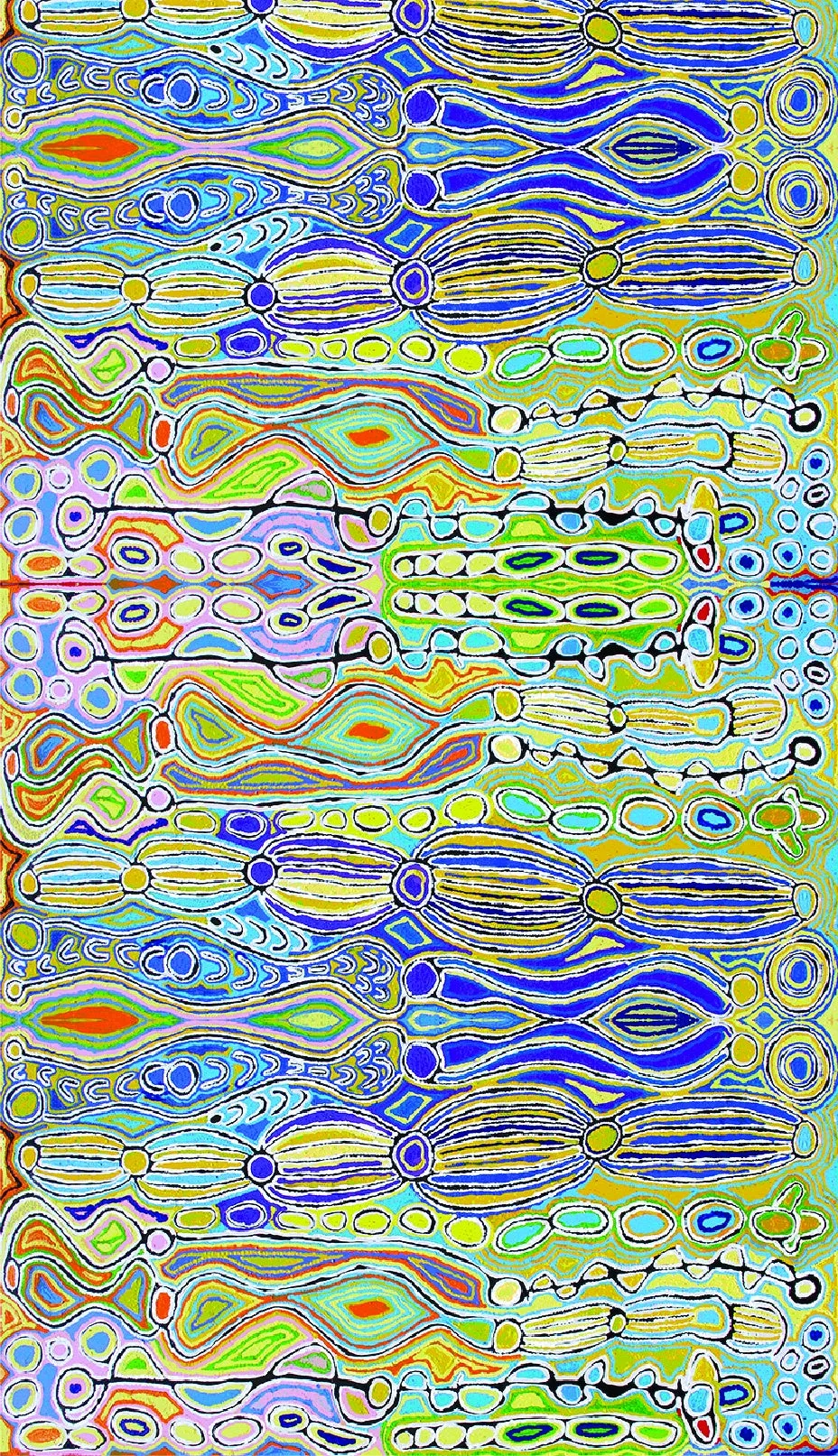 Aboriginal Art Organic Cotton Sarong by Judy Watson
