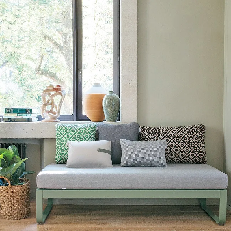 BELLEVIE 2-SEATER OTTOMAN-GRAPHITE GREY CUSHION