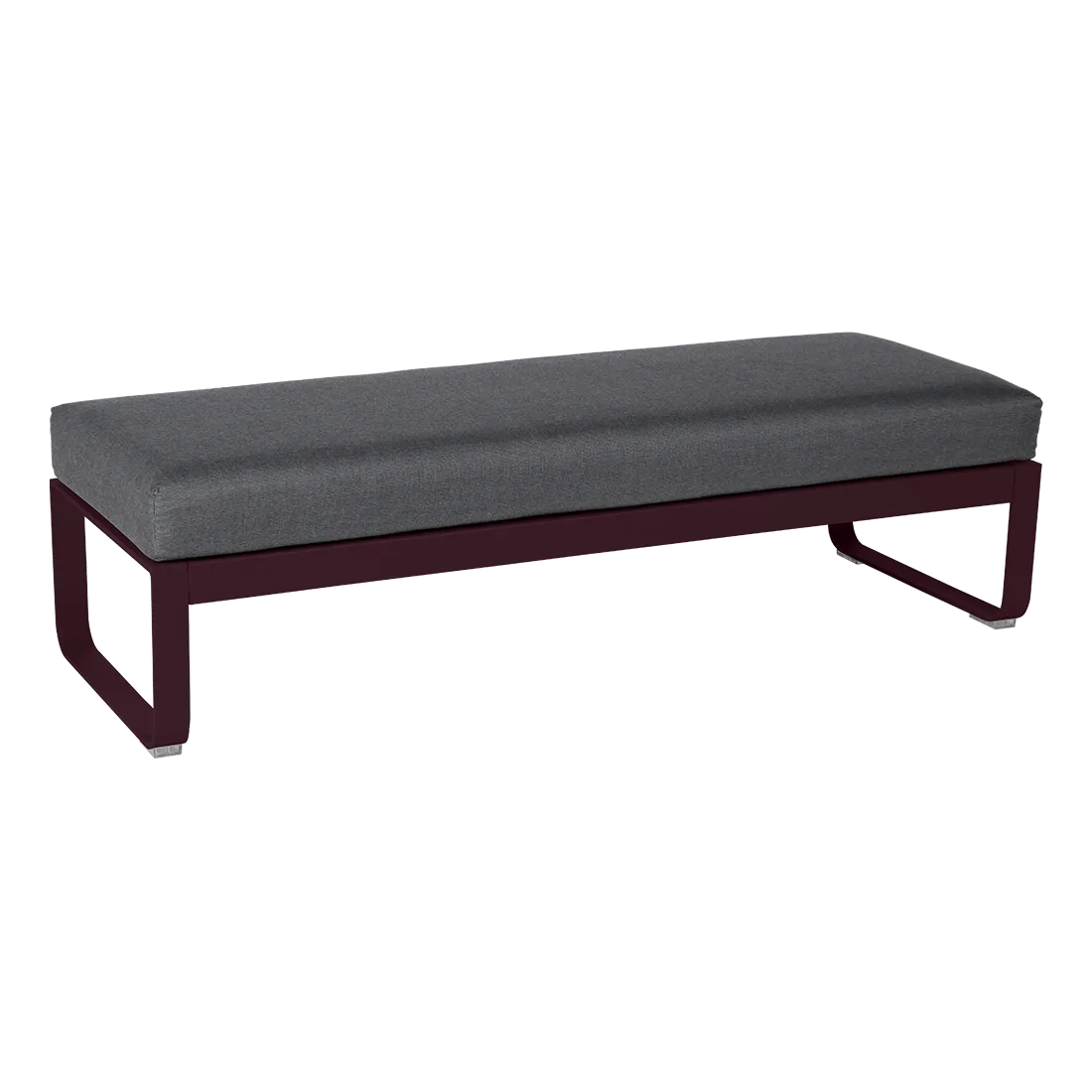 BELLEVIE 2-SEATER OTTOMAN-GRAPHITE GREY CUSHION