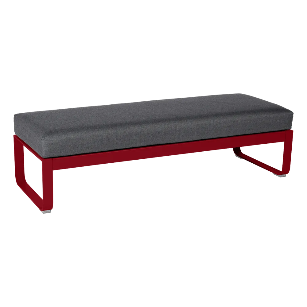 BELLEVIE 2-SEATER OTTOMAN-GRAPHITE GREY CUSHION