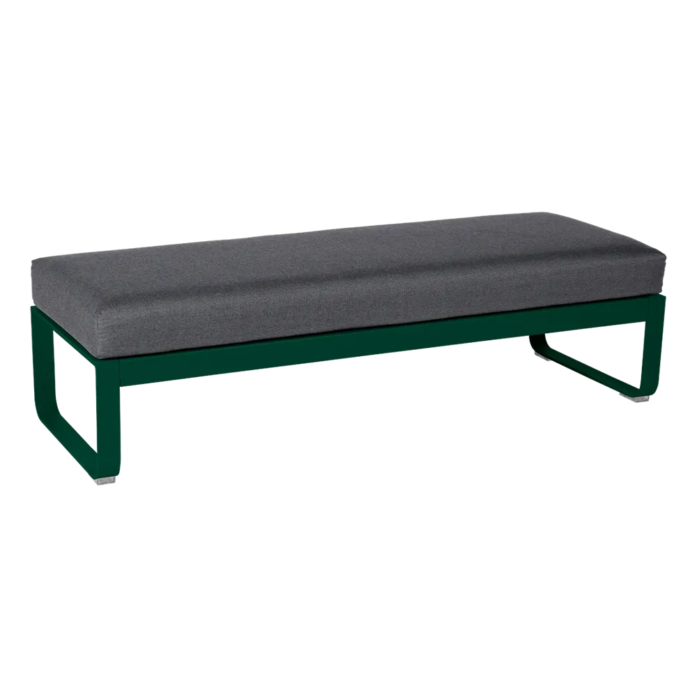 BELLEVIE 2-SEATER OTTOMAN-GRAPHITE GREY CUSHION