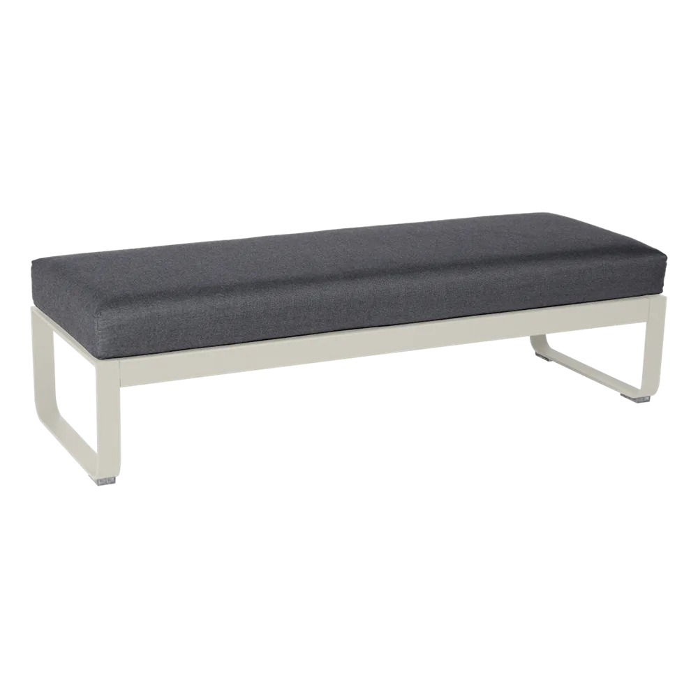 BELLEVIE 2-SEATER OTTOMAN-GRAPHITE GREY CUSHION