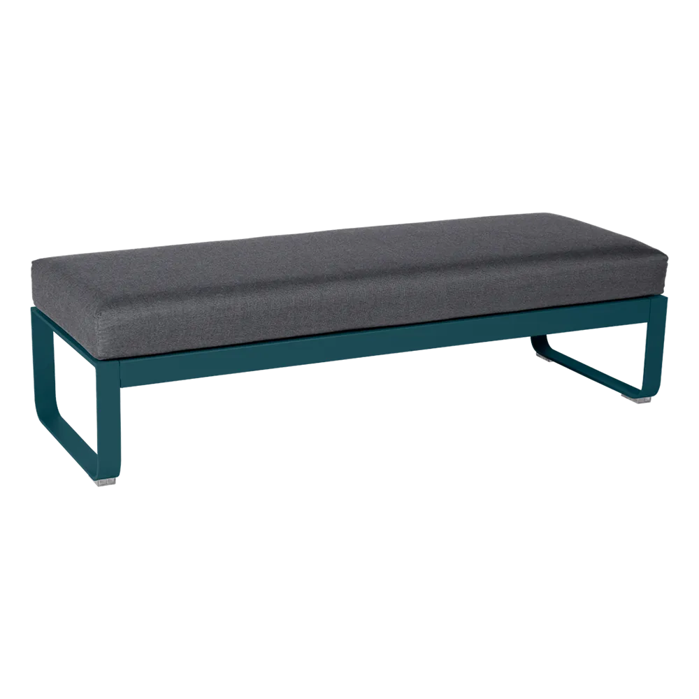 BELLEVIE 2-SEATER OTTOMAN-GRAPHITE GREY CUSHION