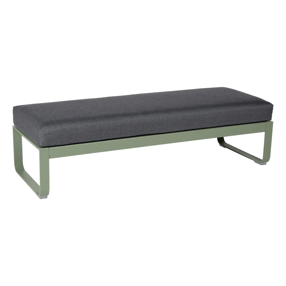 BELLEVIE 2-SEATER OTTOMAN-GRAPHITE GREY CUSHION