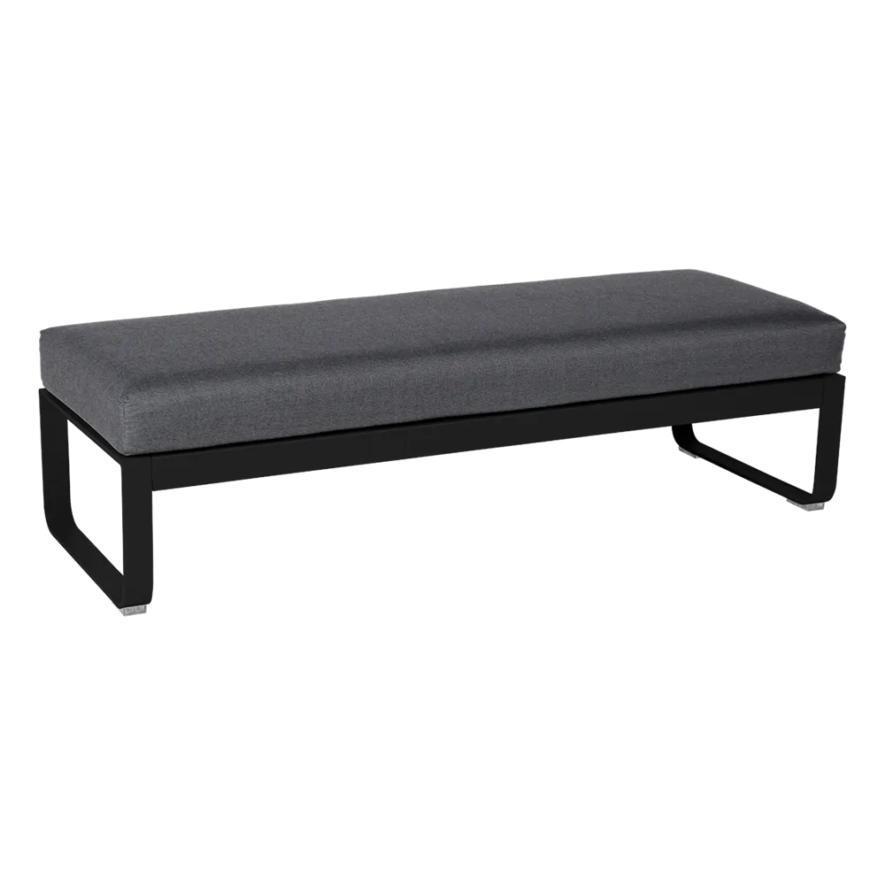 BELLEVIE 2-SEATER OTTOMAN-GRAPHITE GREY CUSHION