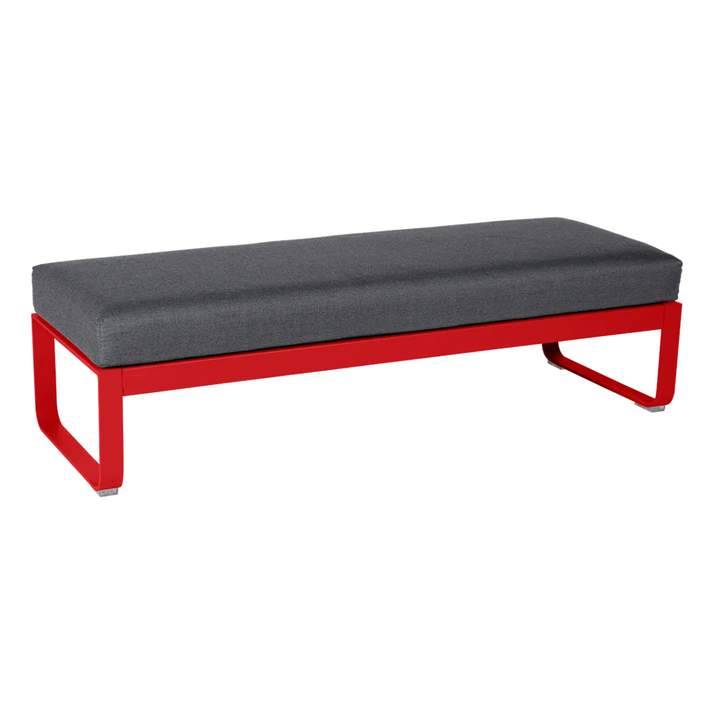 BELLEVIE 2-SEATER OTTOMAN-GRAPHITE GREY CUSHION