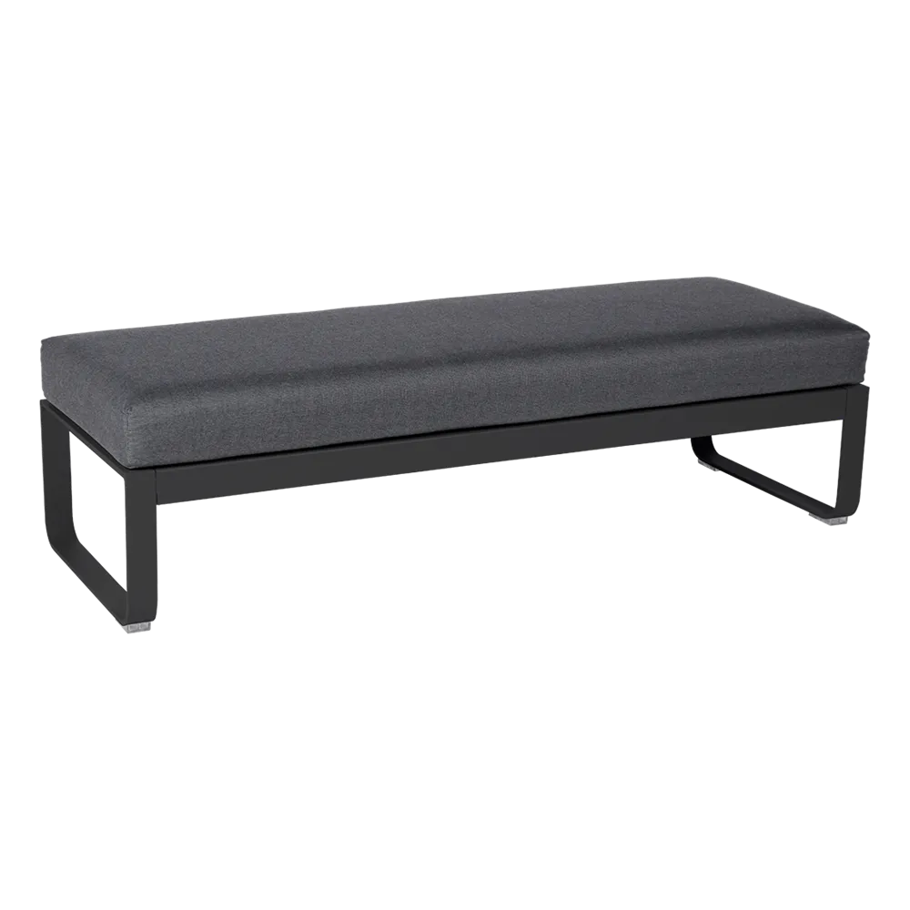 BELLEVIE 2-SEATER OTTOMAN-GRAPHITE GREY CUSHION