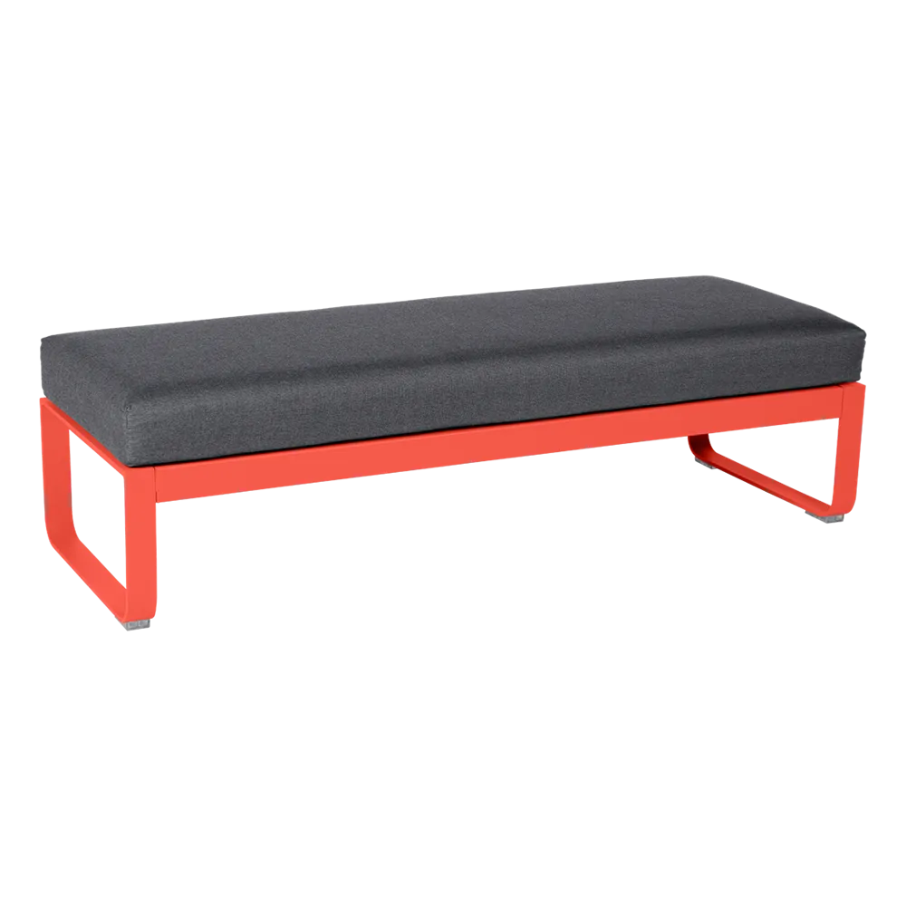BELLEVIE 2-SEATER OTTOMAN-GRAPHITE GREY CUSHION