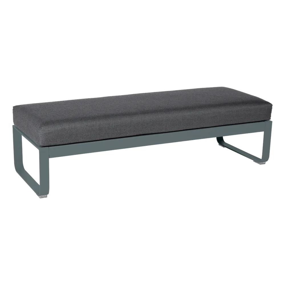 BELLEVIE 2-SEATER OTTOMAN-GRAPHITE GREY CUSHION