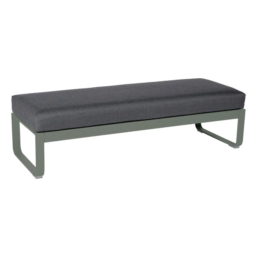 BELLEVIE 2-SEATER OTTOMAN-GRAPHITE GREY CUSHION