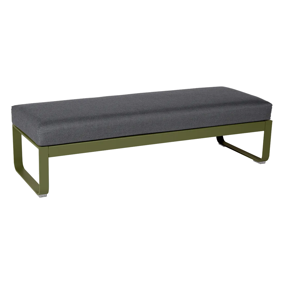 BELLEVIE 2-SEATER OTTOMAN-GRAPHITE GREY CUSHION