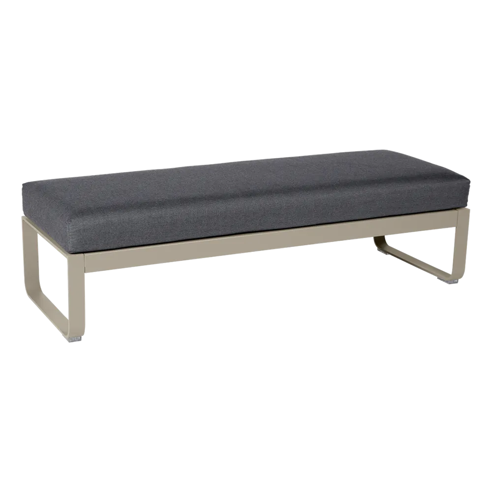 BELLEVIE 2-SEATER OTTOMAN-GRAPHITE GREY CUSHION