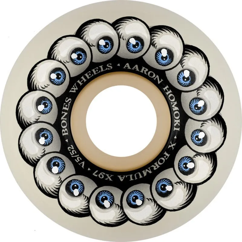 Bones 52mm 97a X-Formula Homoki Vision Quest V5 Sidecut Skateboard Wheels 4pk