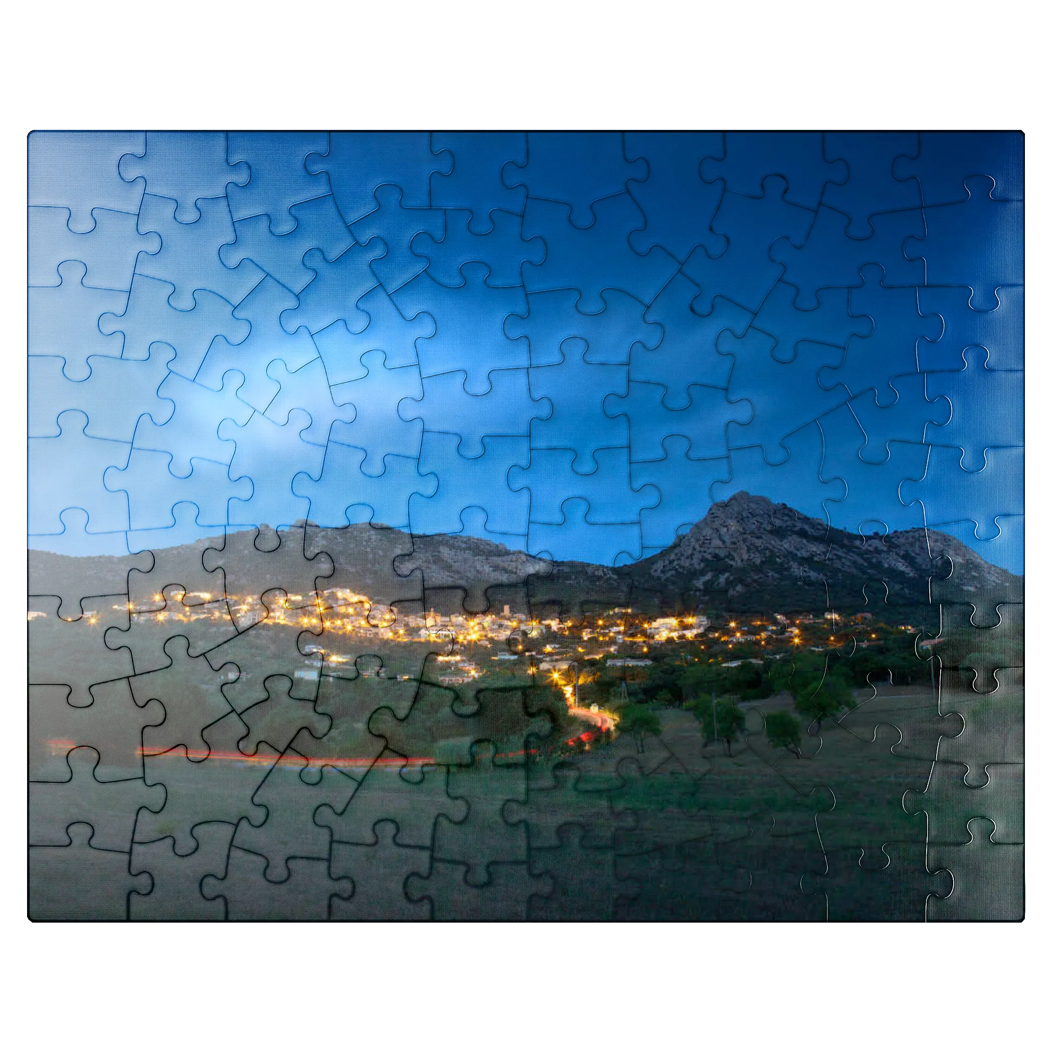 City at the base of the Mountain