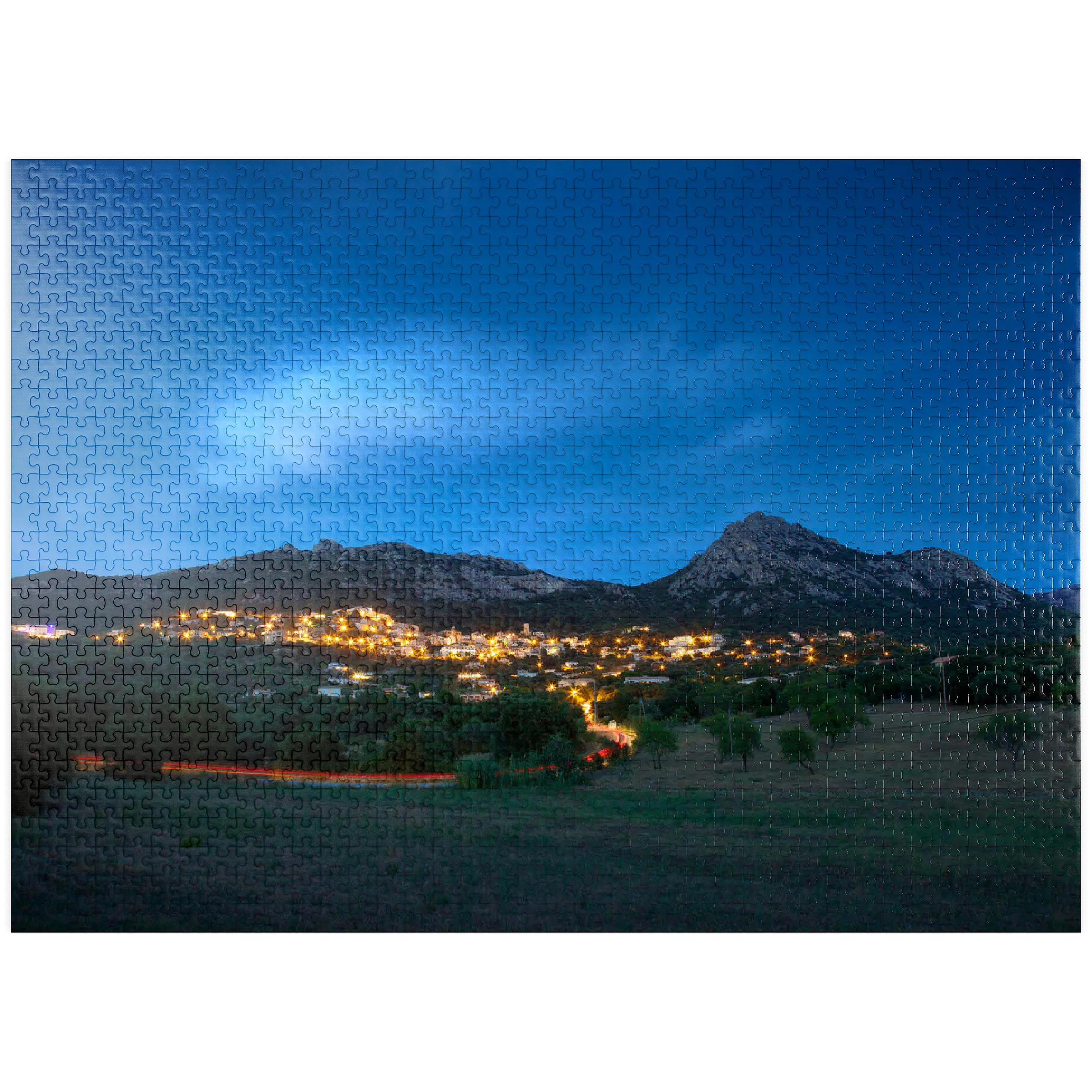 City at the base of the Mountain