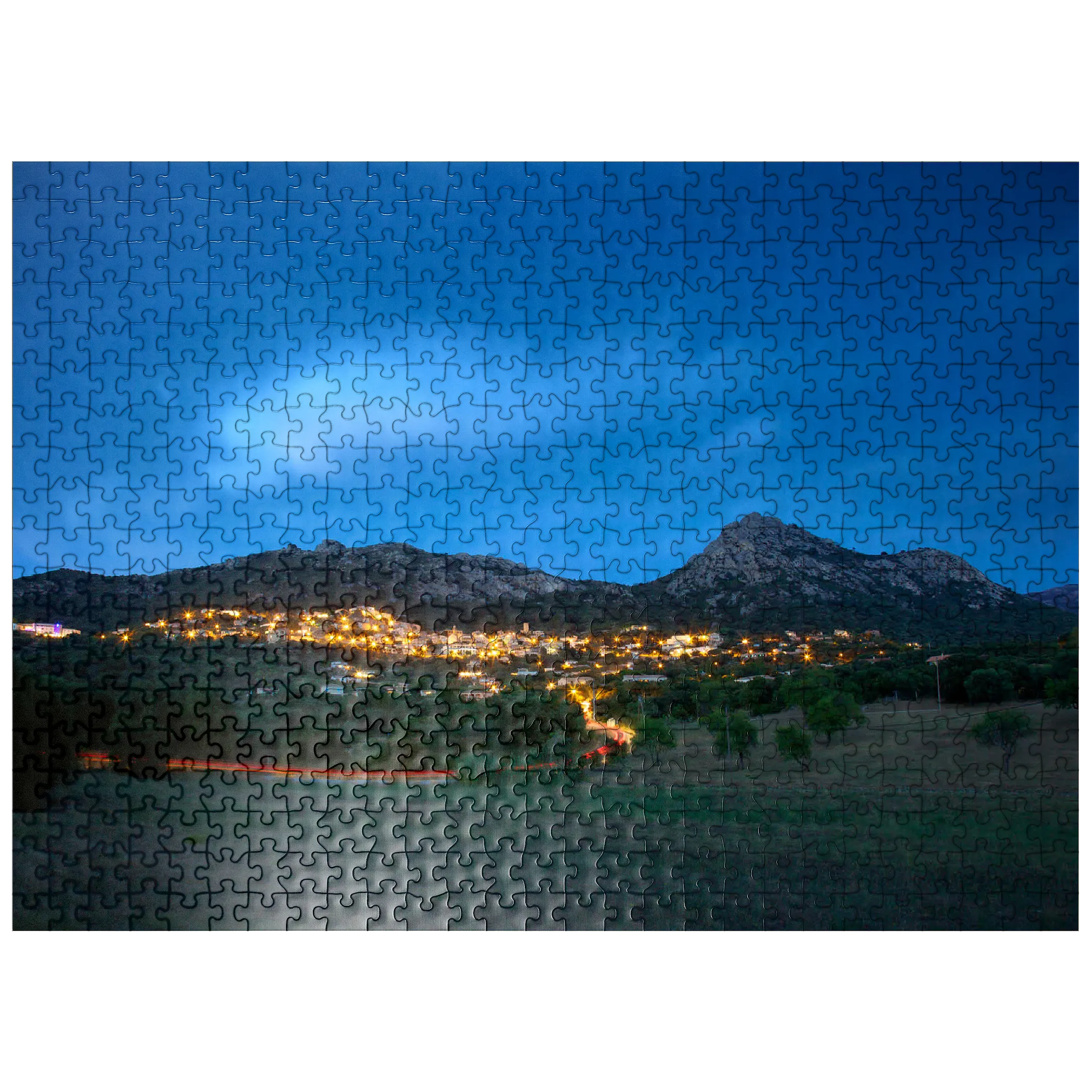 City at the base of the Mountain