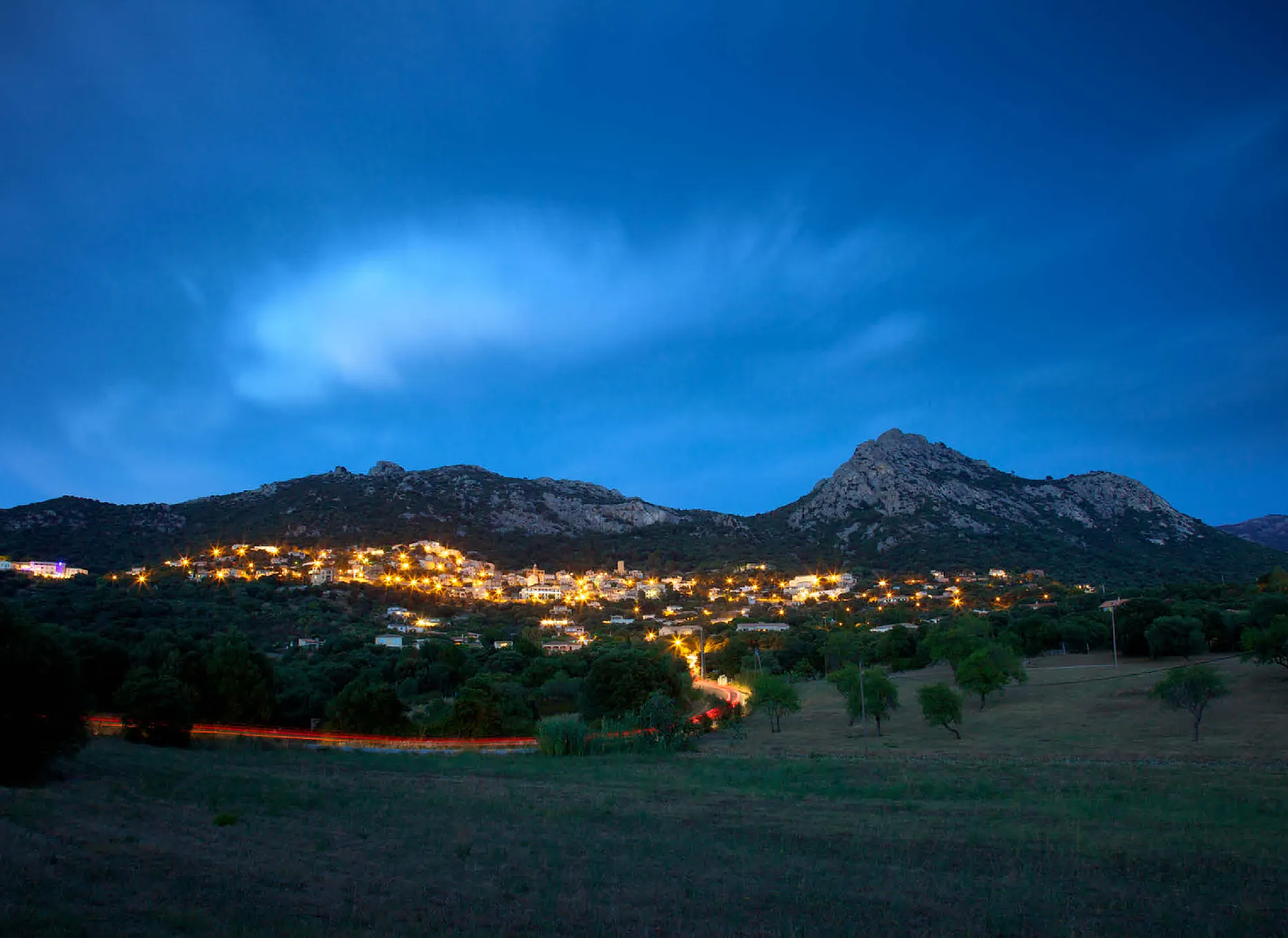 City at the base of the Mountain