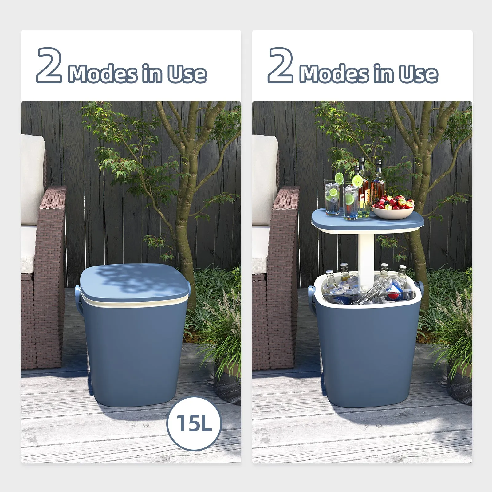 Cool Bar Table Portable with Lift Top Lid