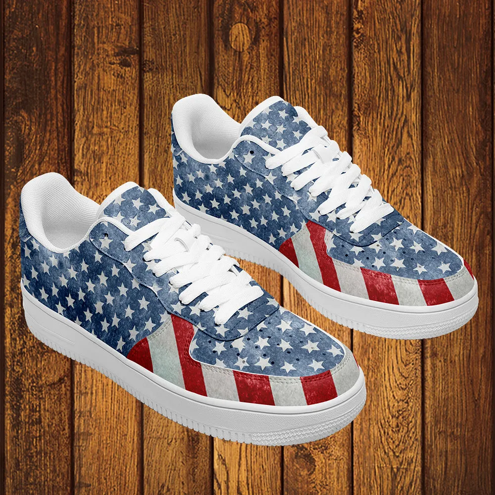 Custom Corporate Gifts, Corporate Thank You Gifts AF1-B05606 Custom AF1 American Flag, USA Flag Sneakers AF1, Shoes, Printed Shoes