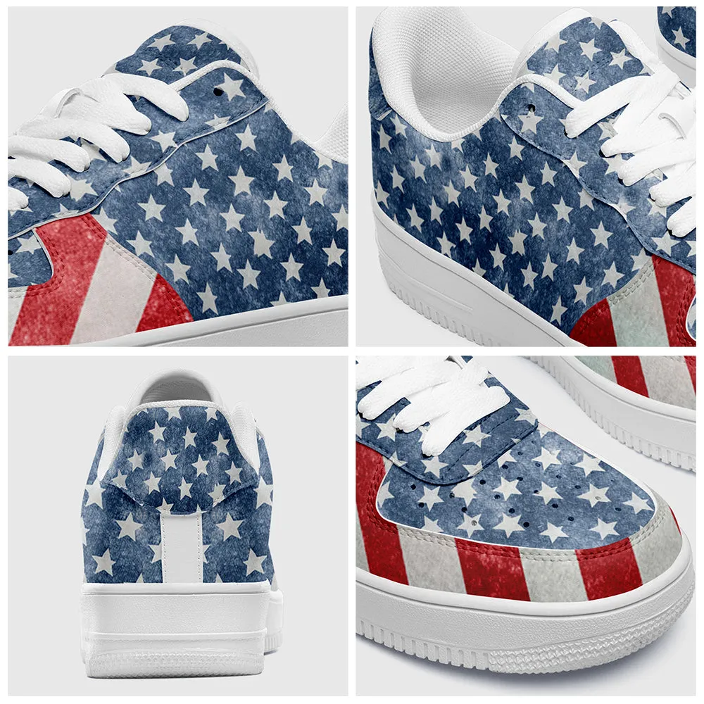 Custom Corporate Gifts, Corporate Thank You Gifts AF1-B05606 Custom AF1 American Flag, USA Flag Sneakers AF1, Shoes, Printed Shoes