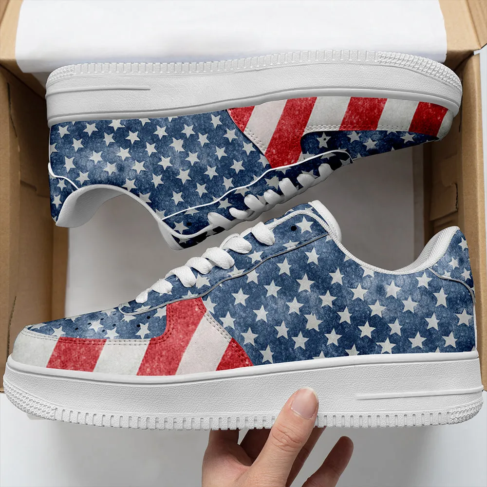 Custom Corporate Gifts, Corporate Thank You Gifts AF1-B05606 Custom AF1 American Flag, USA Flag Sneakers AF1, Shoes, Printed Shoes