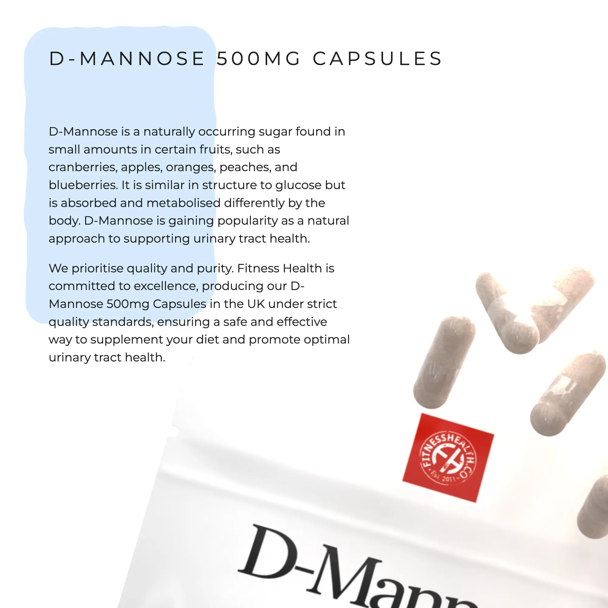 D-Mannose Capsules - Urinary Tract Health