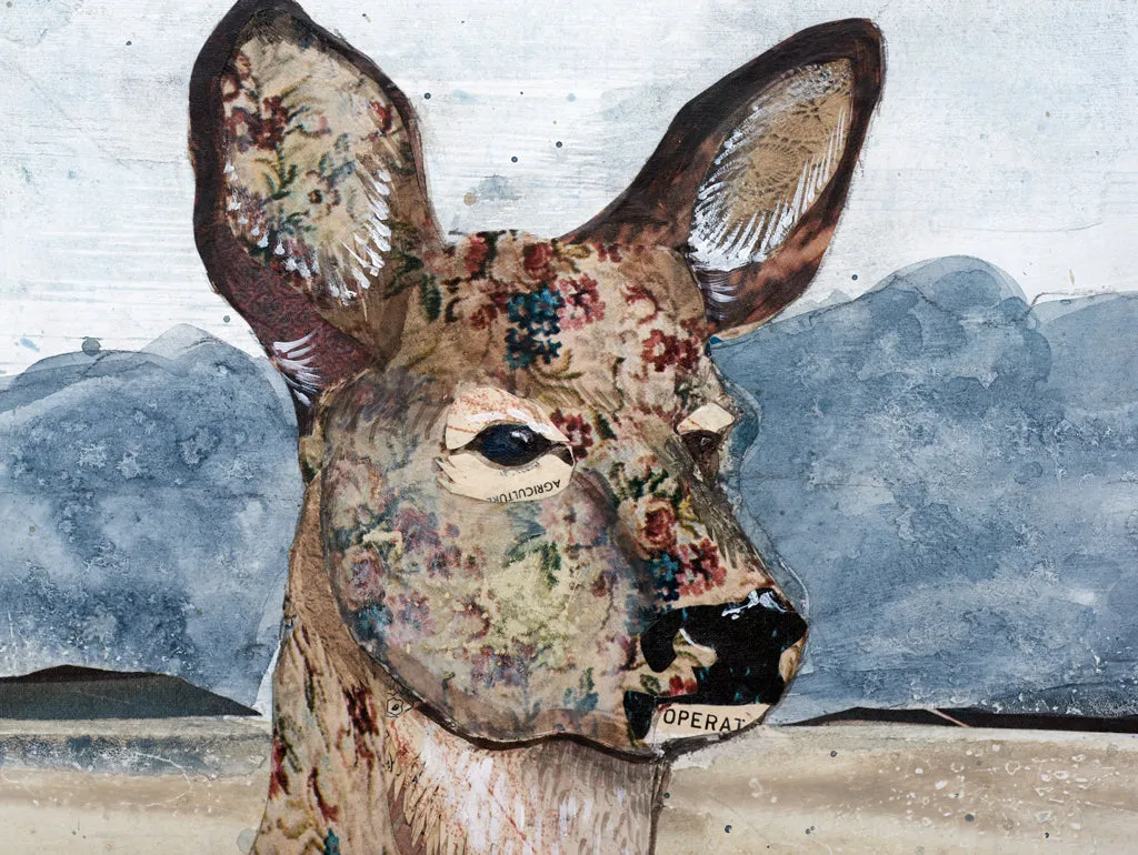 DRIVE-IN DEER original paper collage