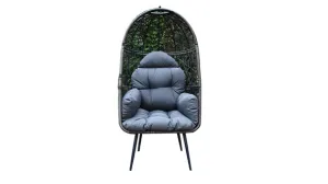 Duoyes Stylish Outdoor Sofa, Wicker Sofa Chair Modular in Steel Frame with Cushions