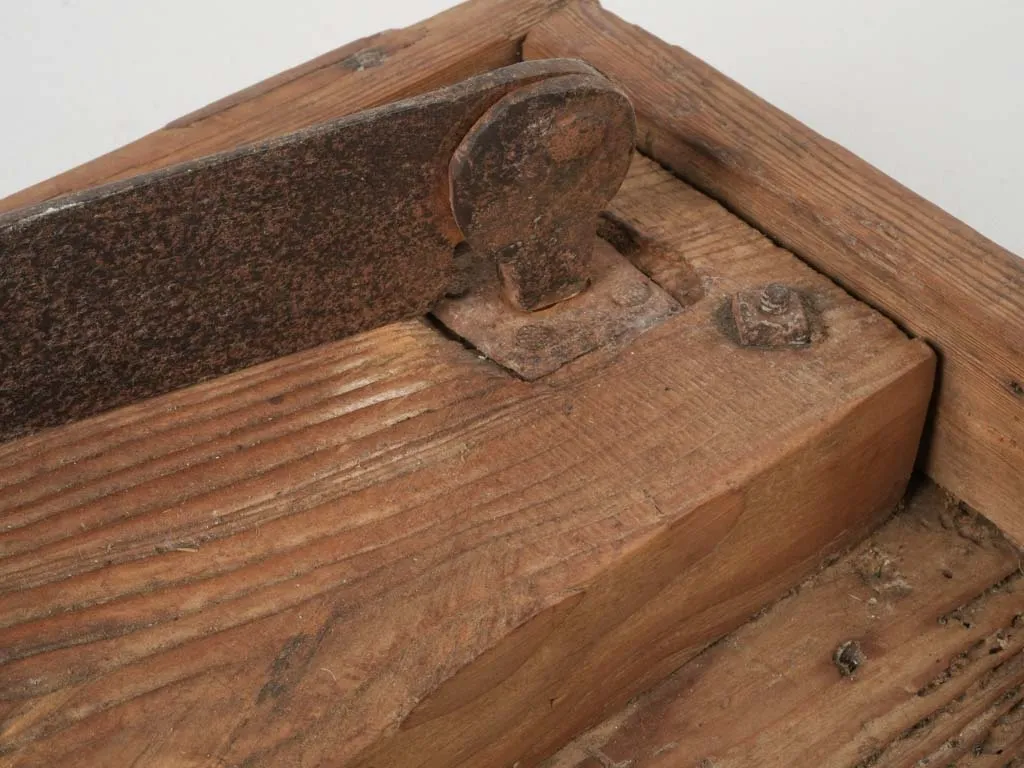 Early 20th Century French Bread Board w/ Knife 16¼" X 15¼"