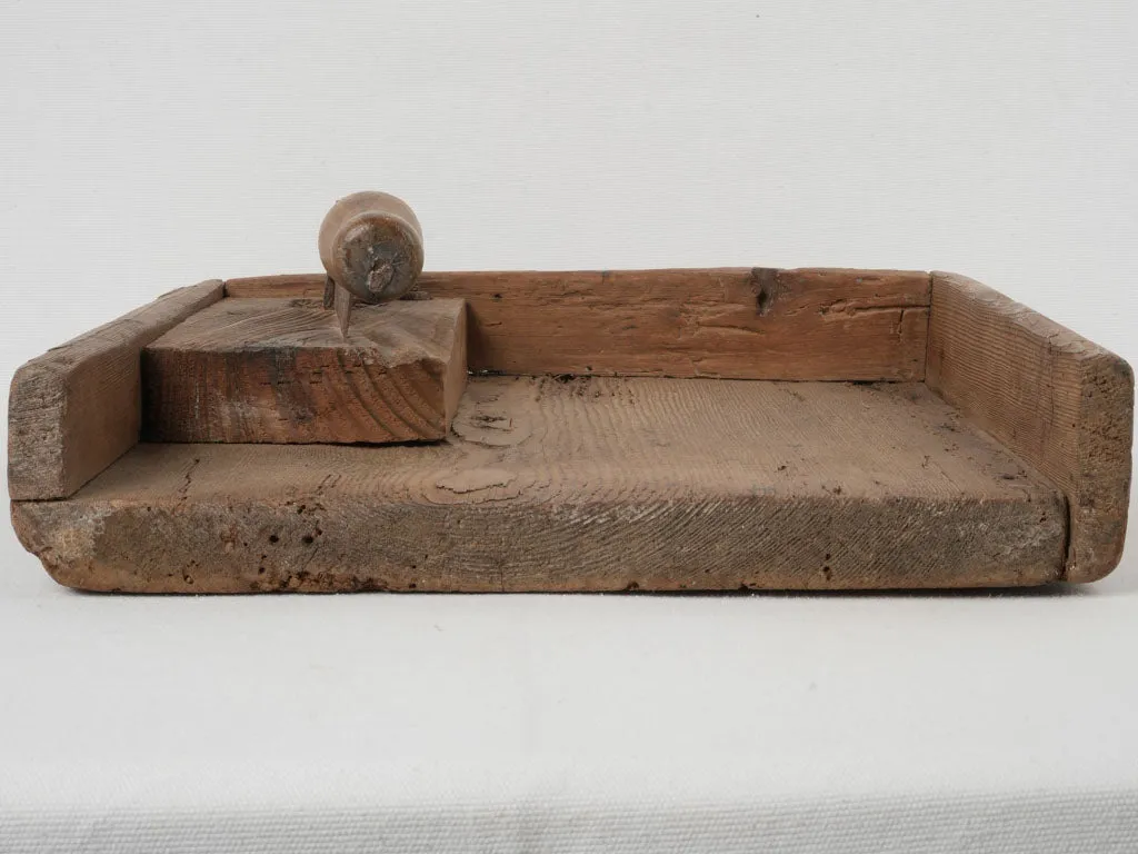 Early 20th Century French Bread Board w/ Knife 16¼" X 15¼"