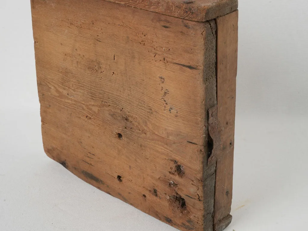 Early 20th Century French Bread Board w/ Knife 16¼" X 15¼"