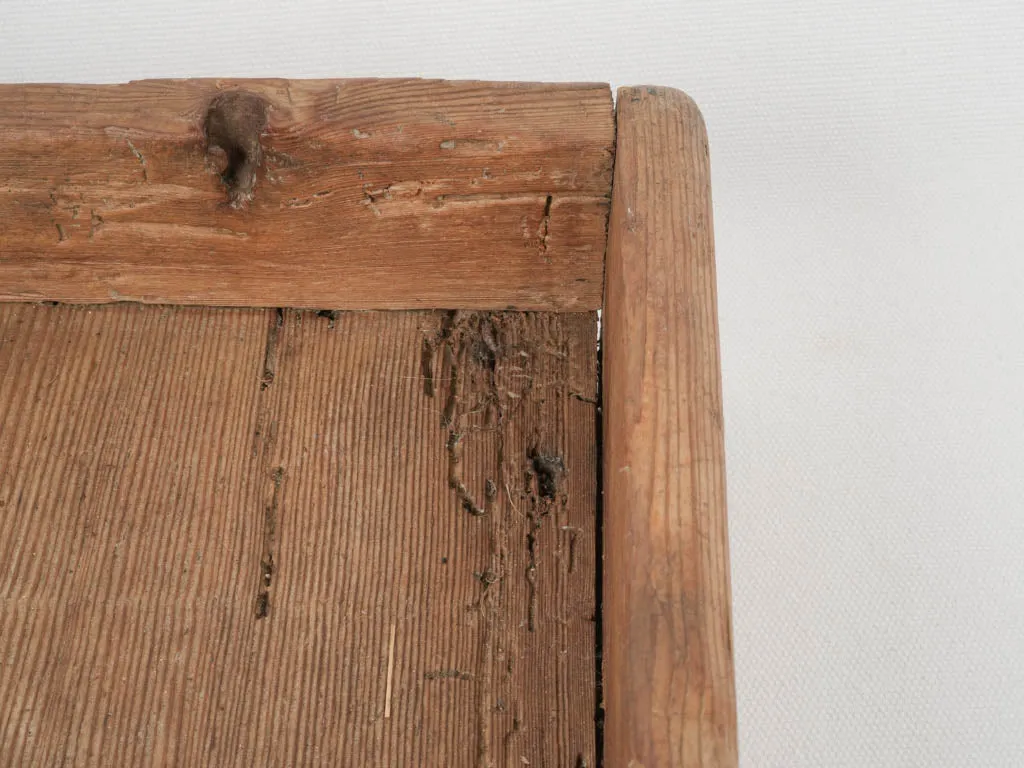 Early 20th Century French Bread Board w/ Knife 16¼" X 15¼"