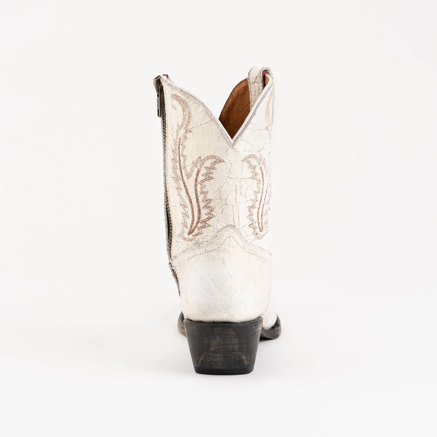 Ferrini Womens Molly R-Toe White Leather Cowboy Boots