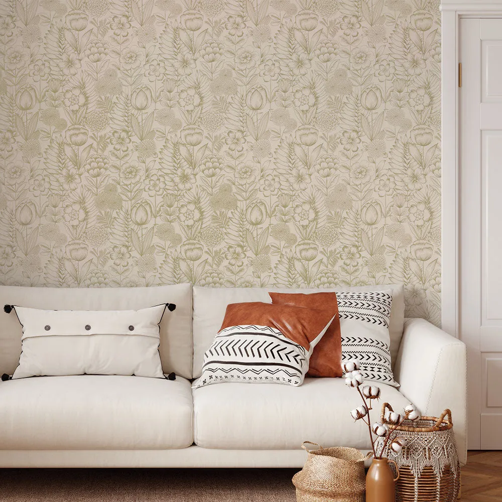 Homestead Floral Peel and Stick Wallpaper