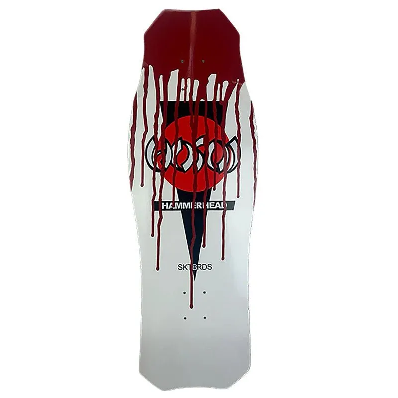 Hosoi 10.5"x 31" "Bloody" Halloween 2024 OG Hammerhead WHITE Skateboard Deck