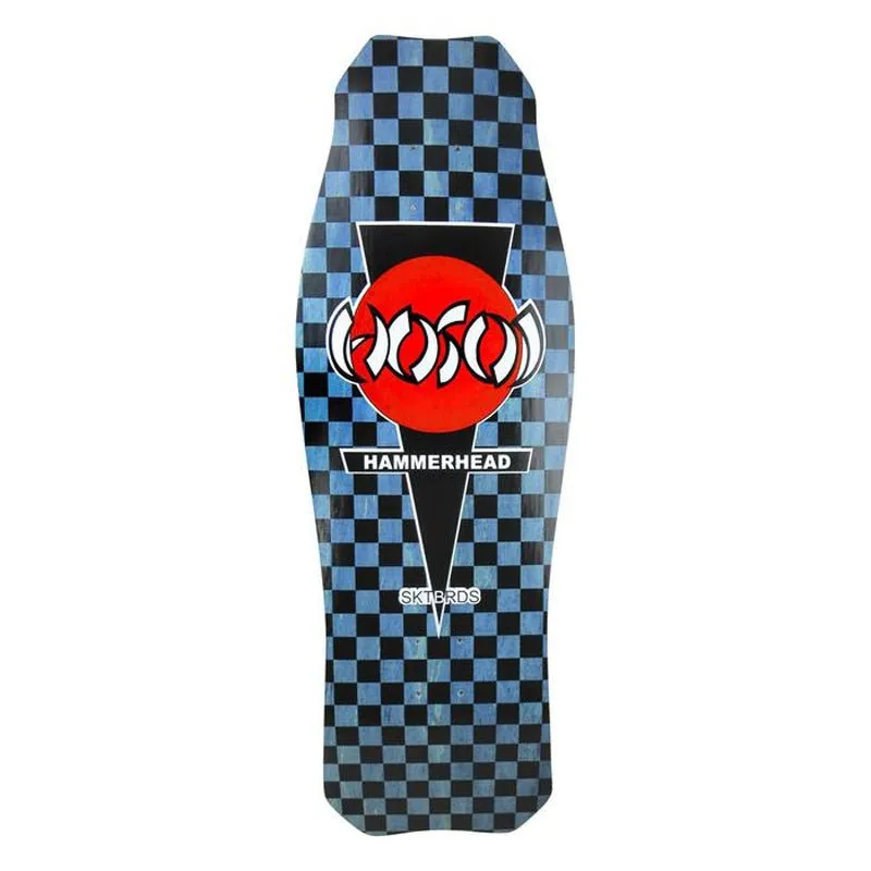 Hosoi 10.5"x31" O.G. Hammerhead Checkerboard (BLUE STAIN) Skateboard Deck