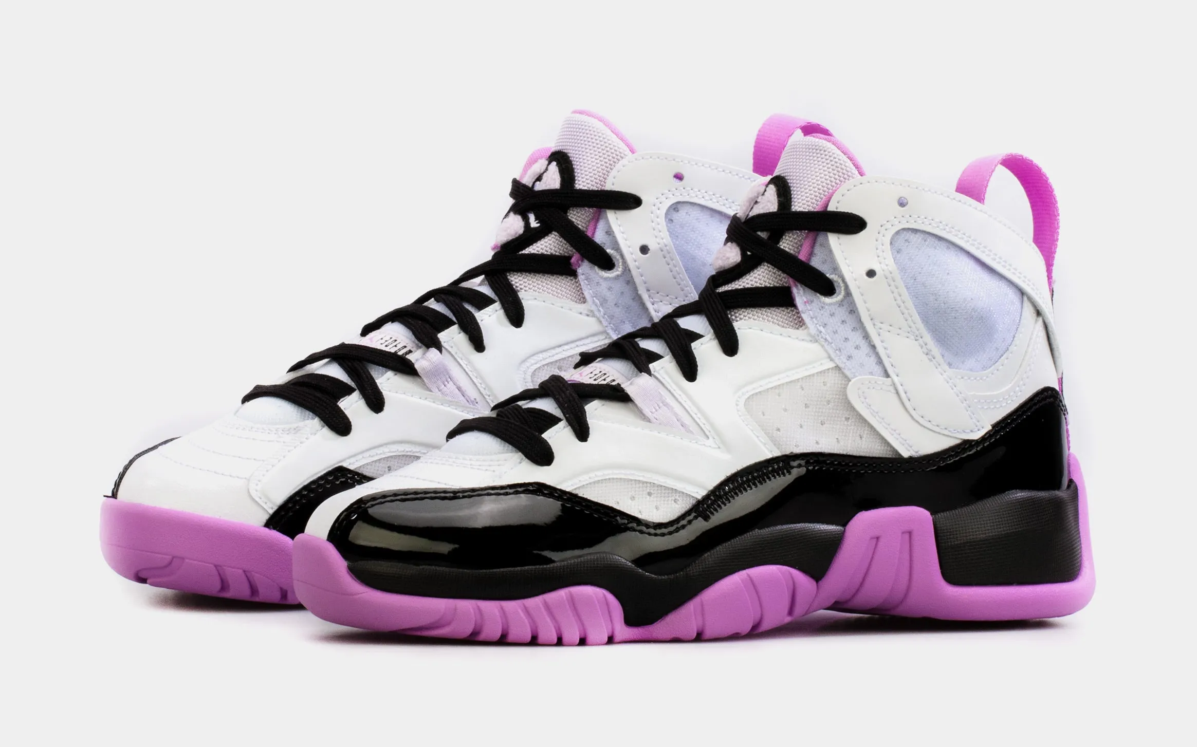 Jumpman Two Trey Barely Grape Grade School Lifestyle Shoes (Purple/White)