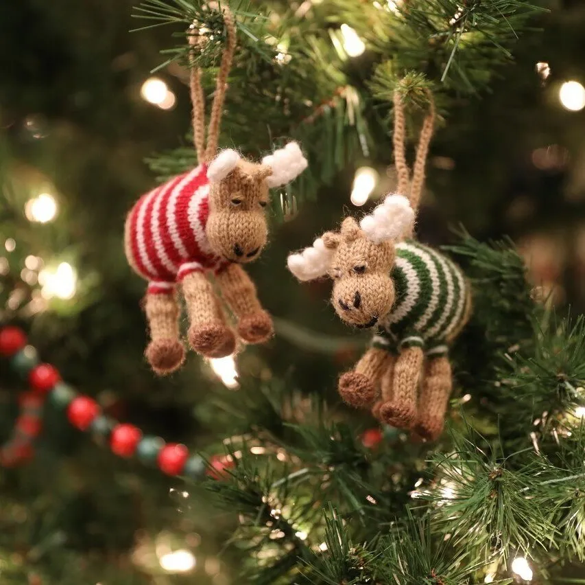 Moose Ornament- Set Of 2
