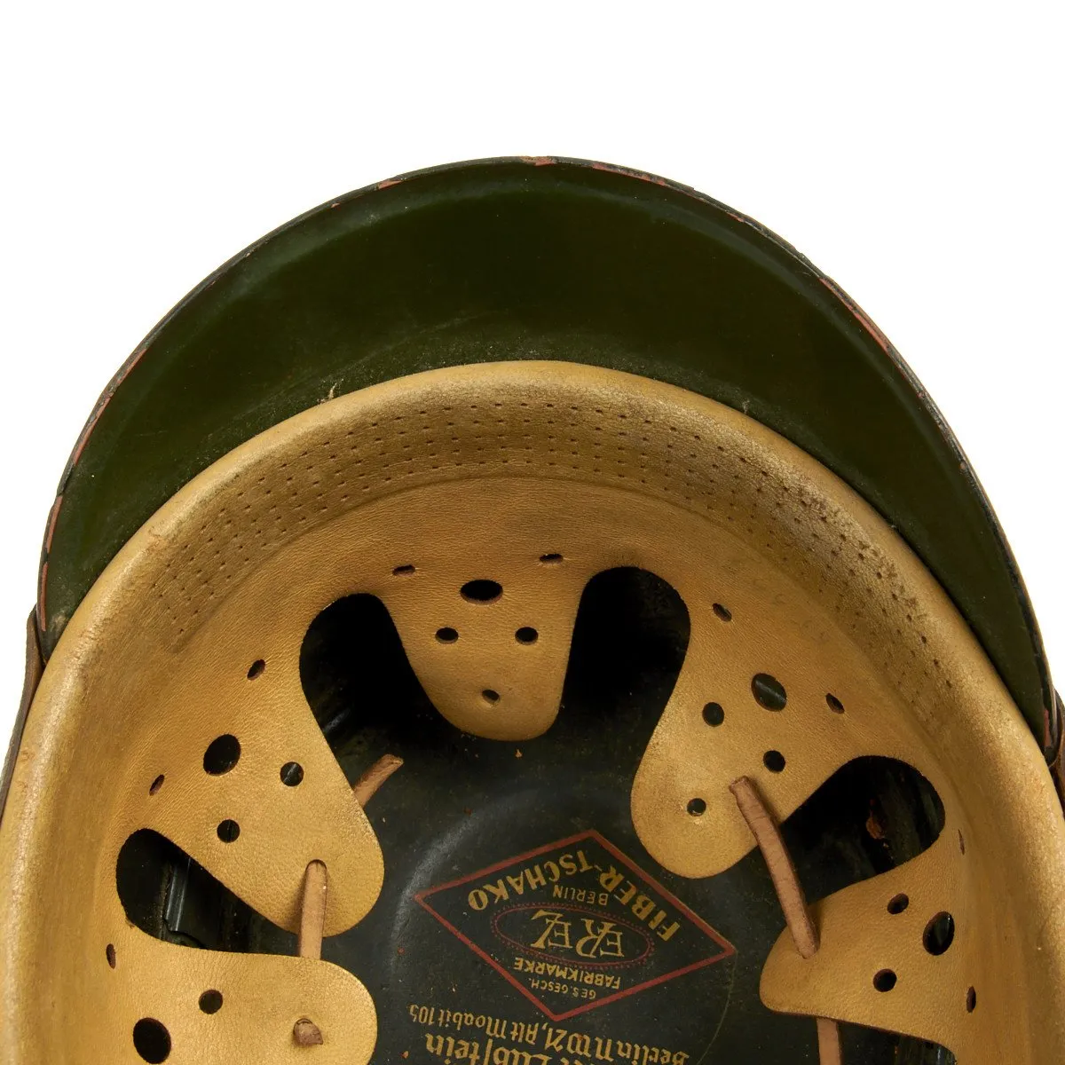 Original German WWII Robert Lubstein Rural Polizei Shako by Erel