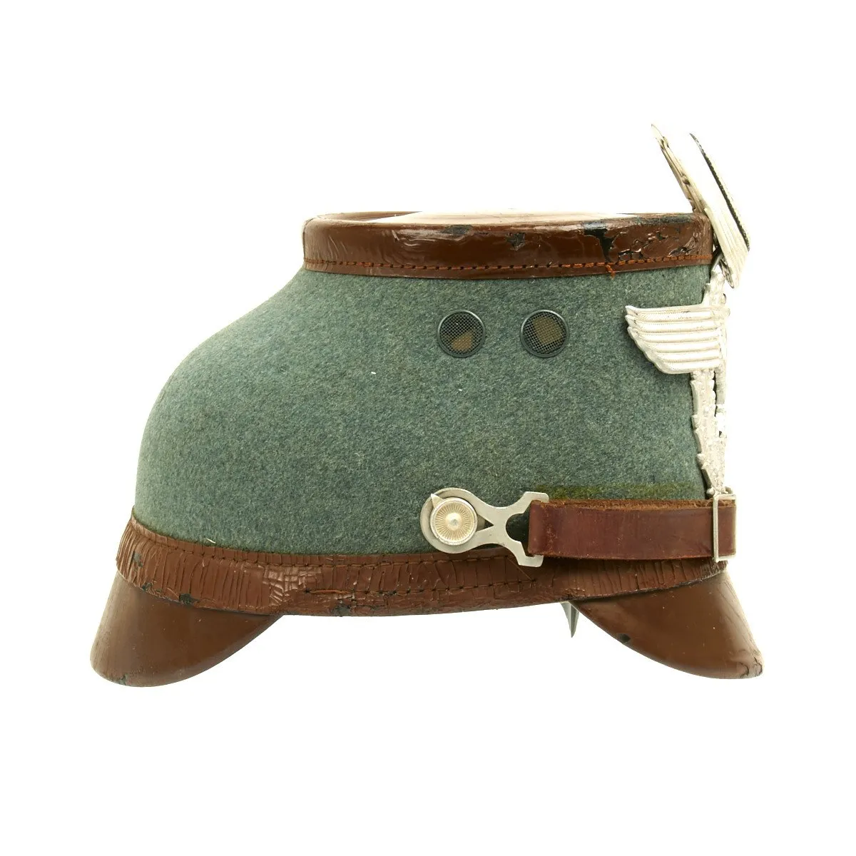 Original German WWII Robert Lubstein Rural Polizei Shako by Erel