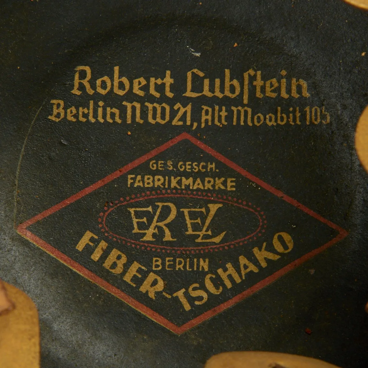 Original German WWII Robert Lubstein Rural Polizei Shako by Erel