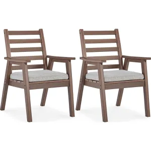 Outdoor Emmeline Arm Chair with Cushion (set of 2)