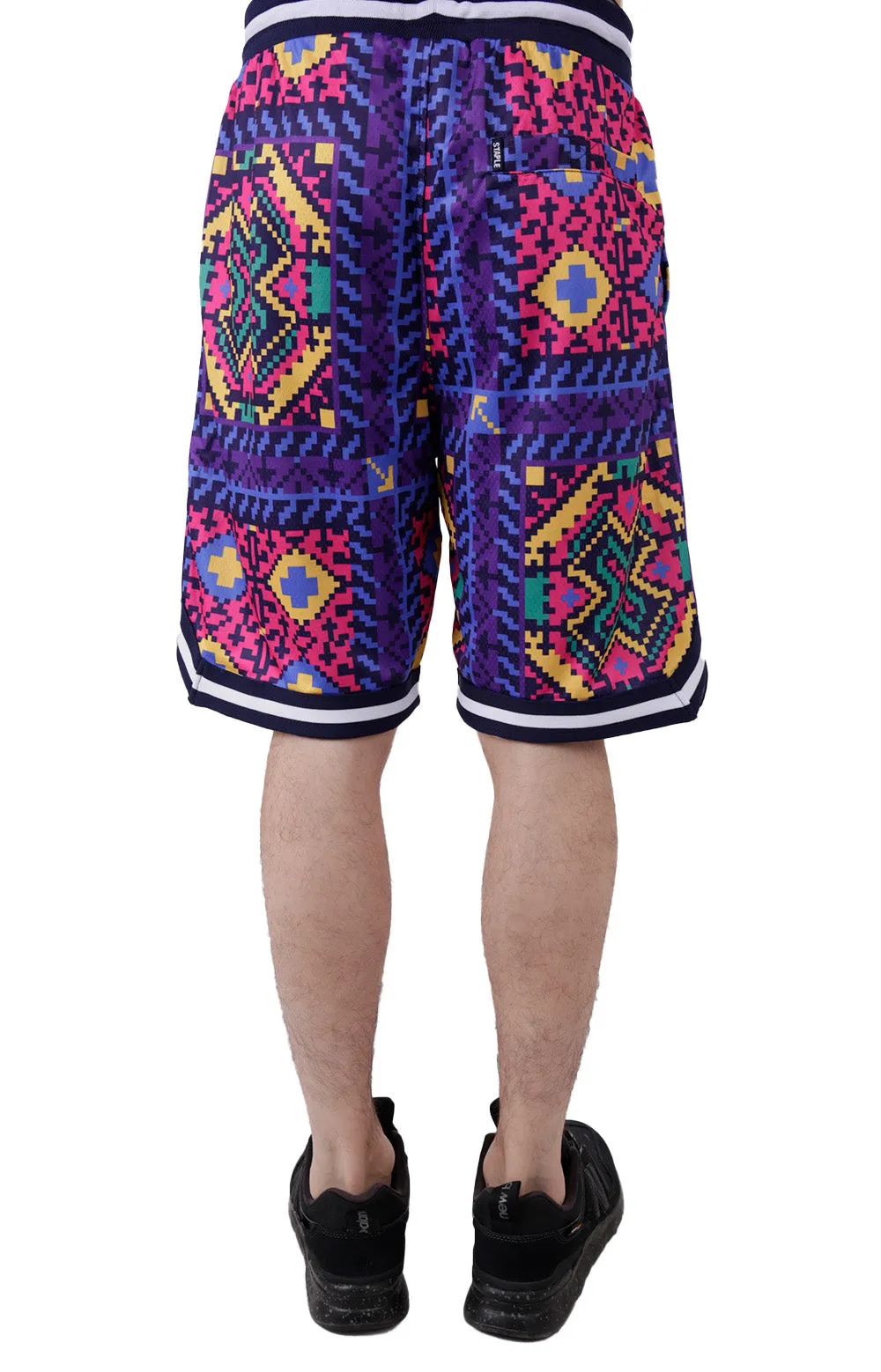 Purple Mesh Basketball Shorts by Staple Design