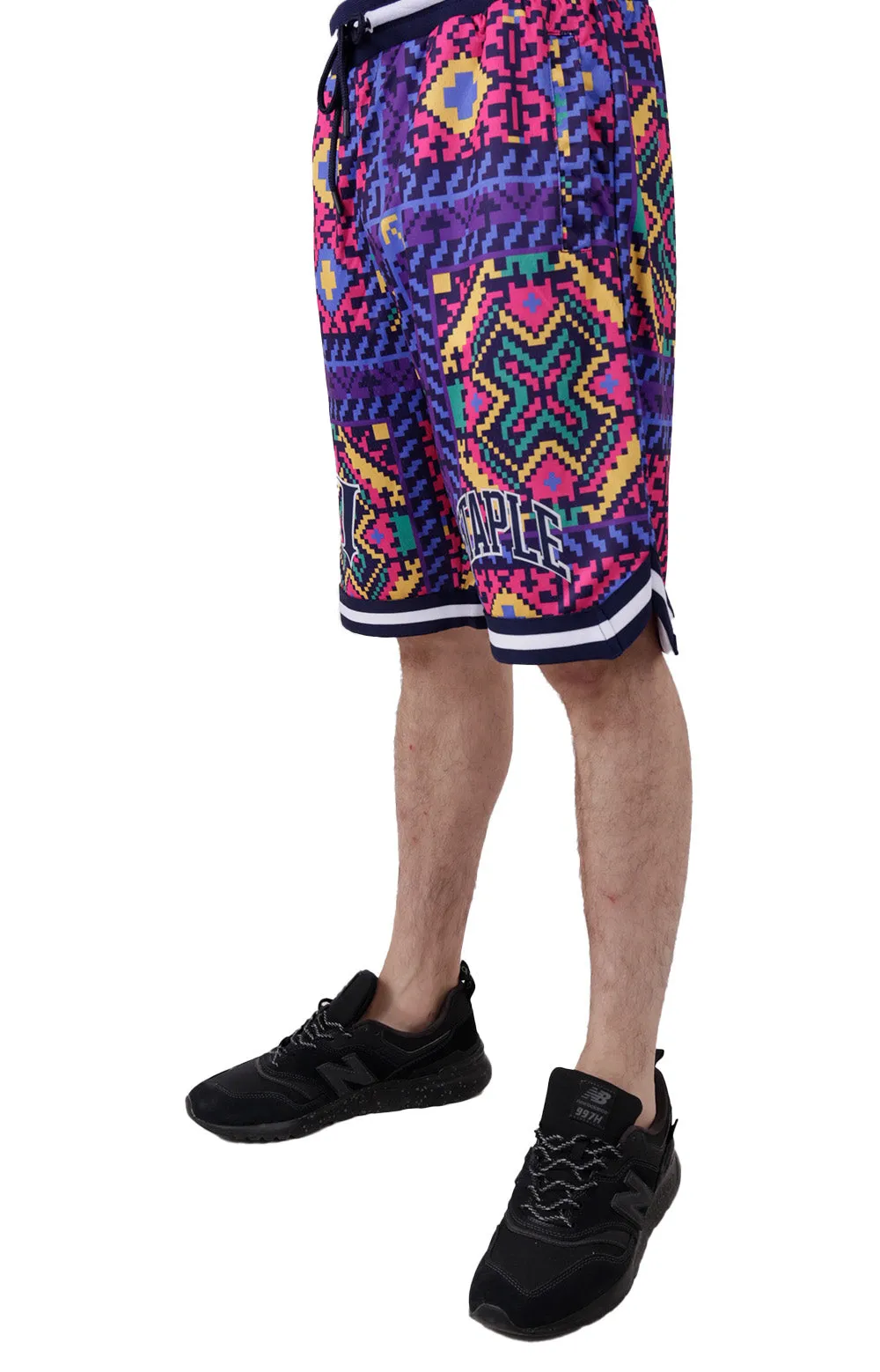 Purple Mesh Basketball Shorts by Staple Design