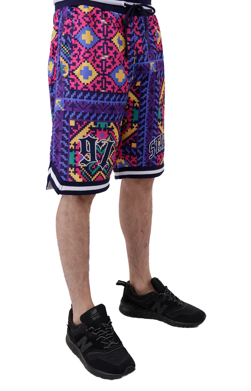Purple Mesh Basketball Shorts by Staple Design