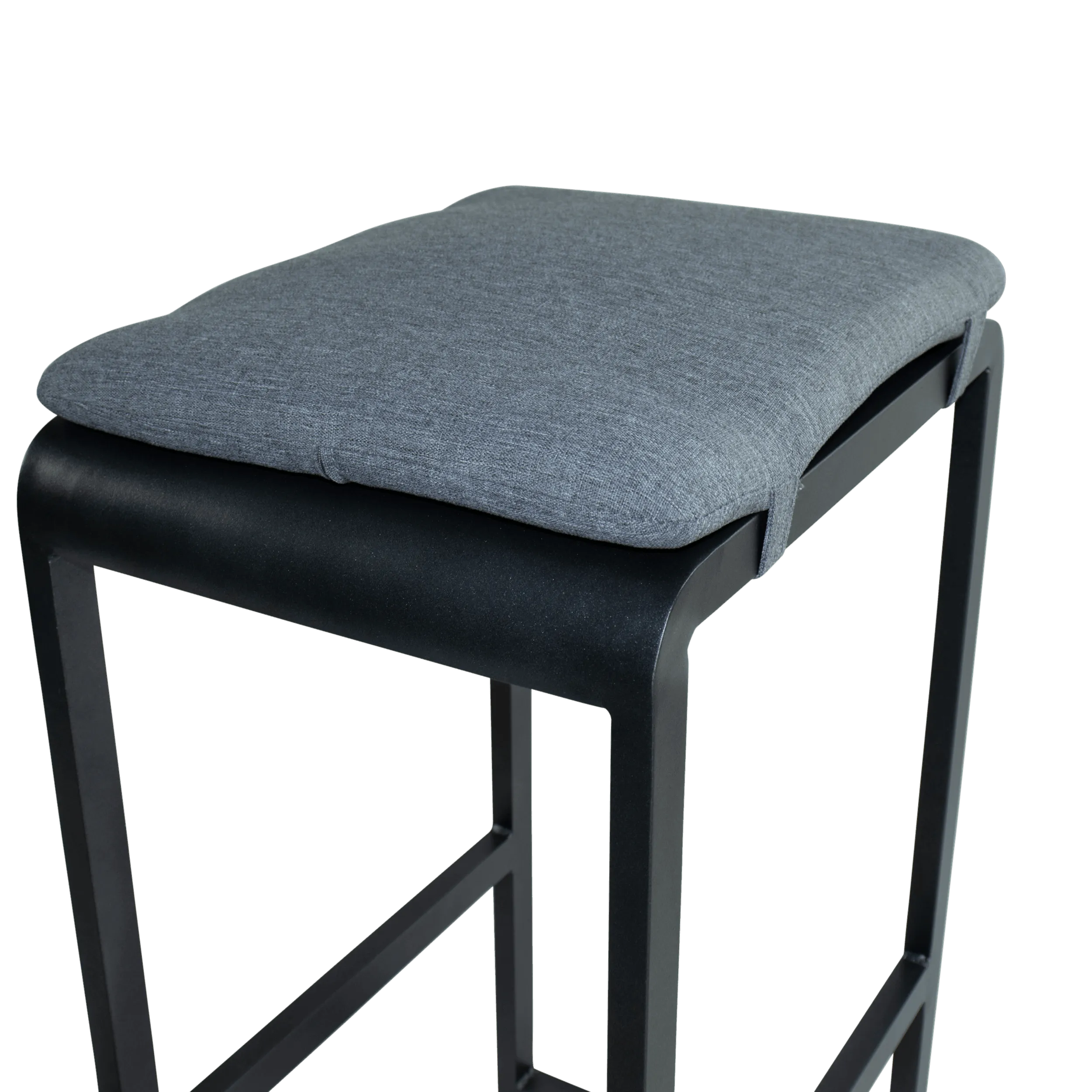 Santorini 7pc Bar Suite in Gunmetal with Platinum Olefin Cushions