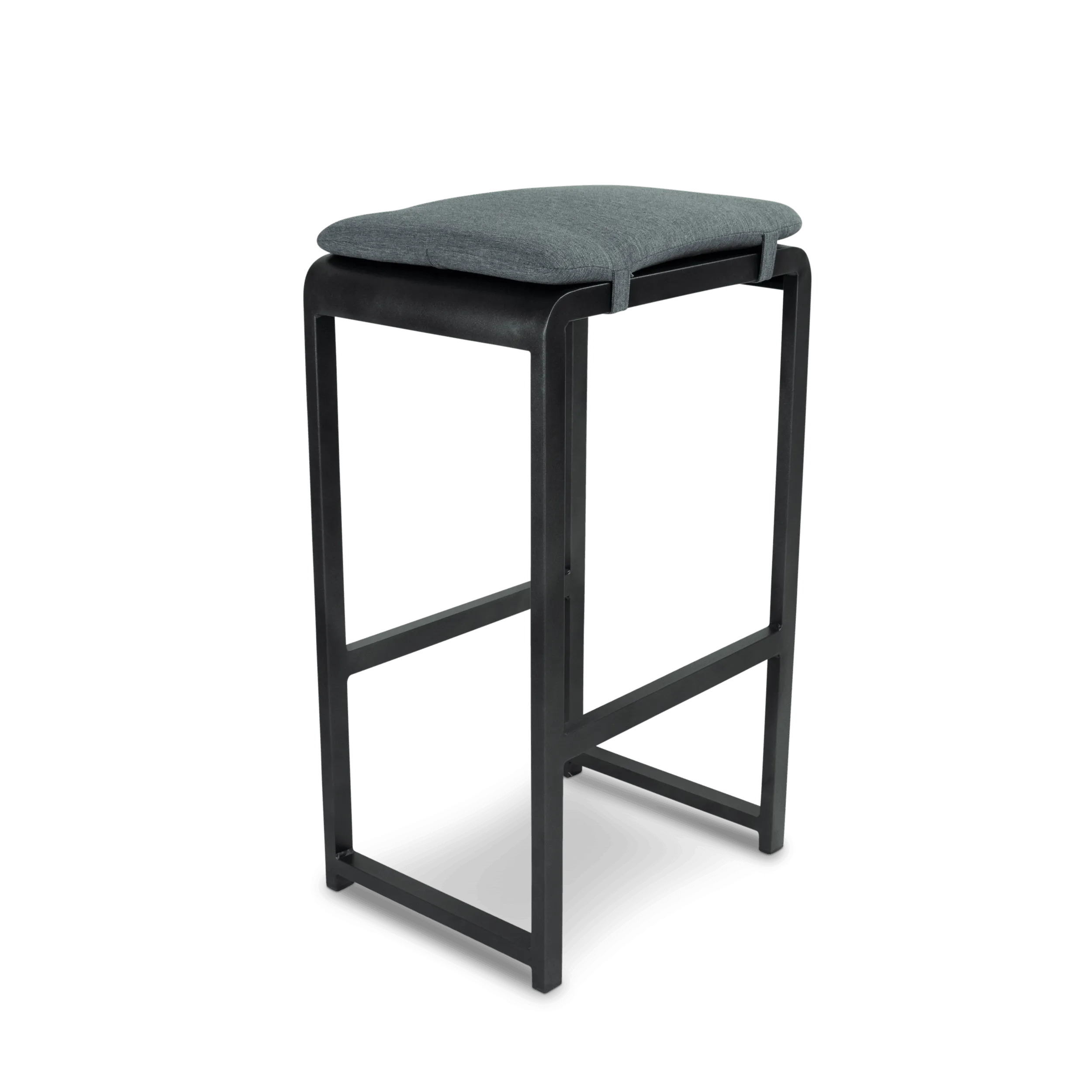 Santorini 7pc Bar Suite in Gunmetal with Platinum Olefin Cushions