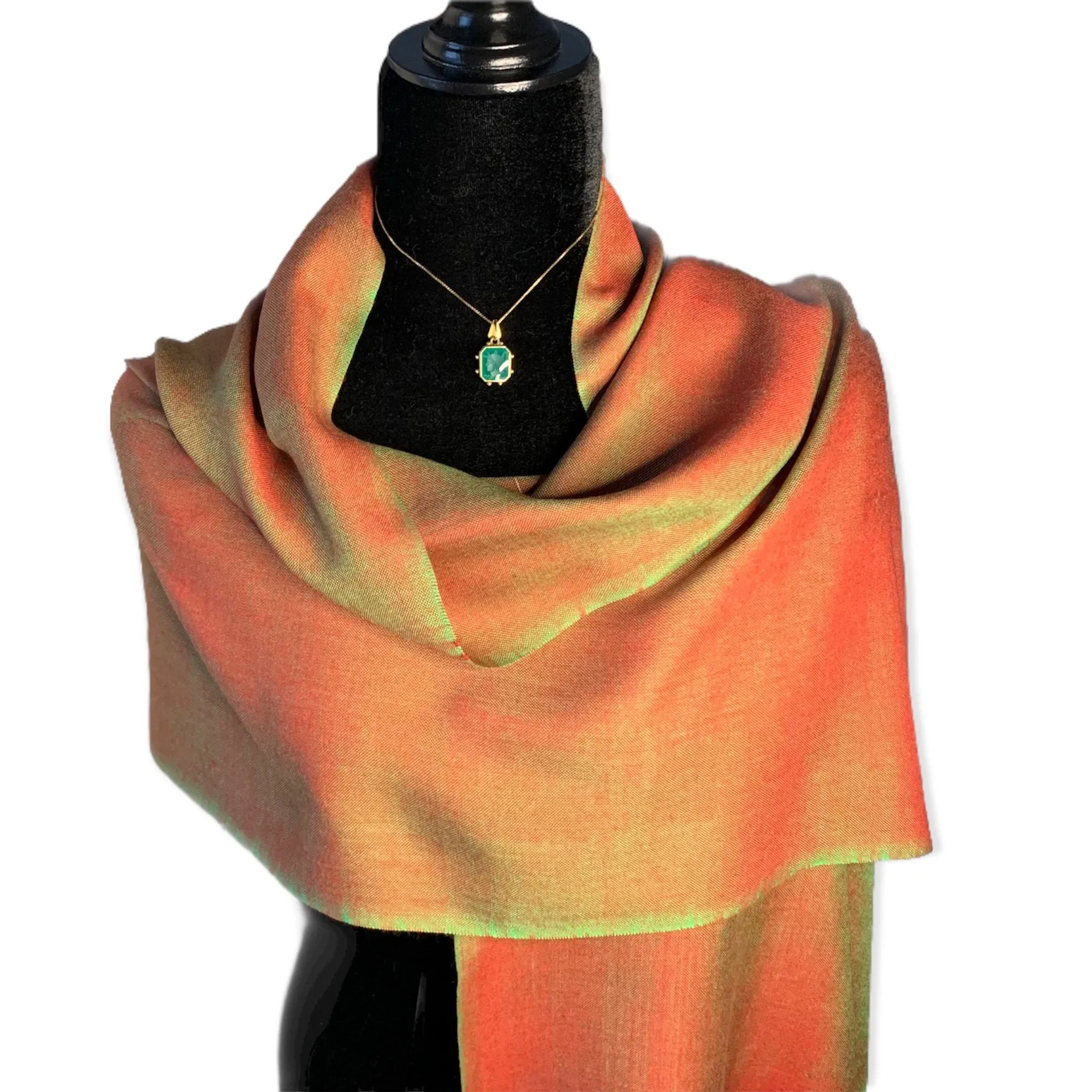 Small Solid Handwoven Scarf - Let's Shimmer