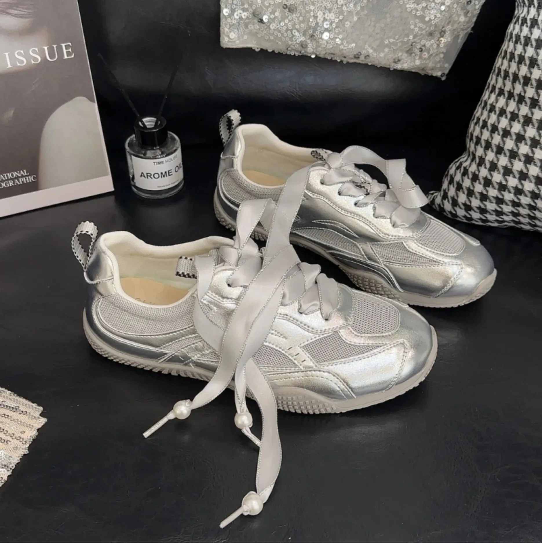 TAVIMART  -  Brand Leather Women's Sneakers Platform Woman Sports Sneakers Female Vulcanized Shoes Sneakers Casual Ladies Trainers